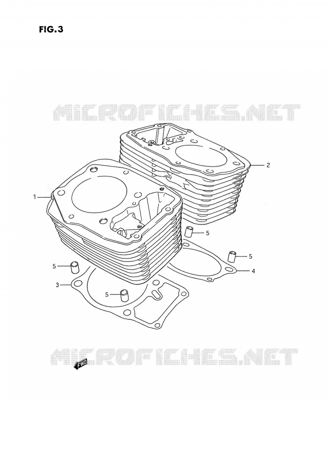 CYLINDER Suzuki MOTO 1400 INTRUDER 1987  VS1400GLPH(E2)