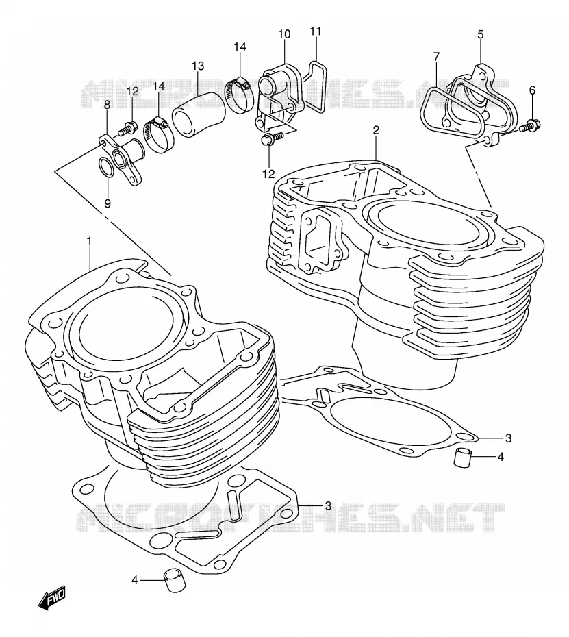 CYLINDER Suzuki MOTO 800 VOLUSIA 2002  VL800K2(E2)