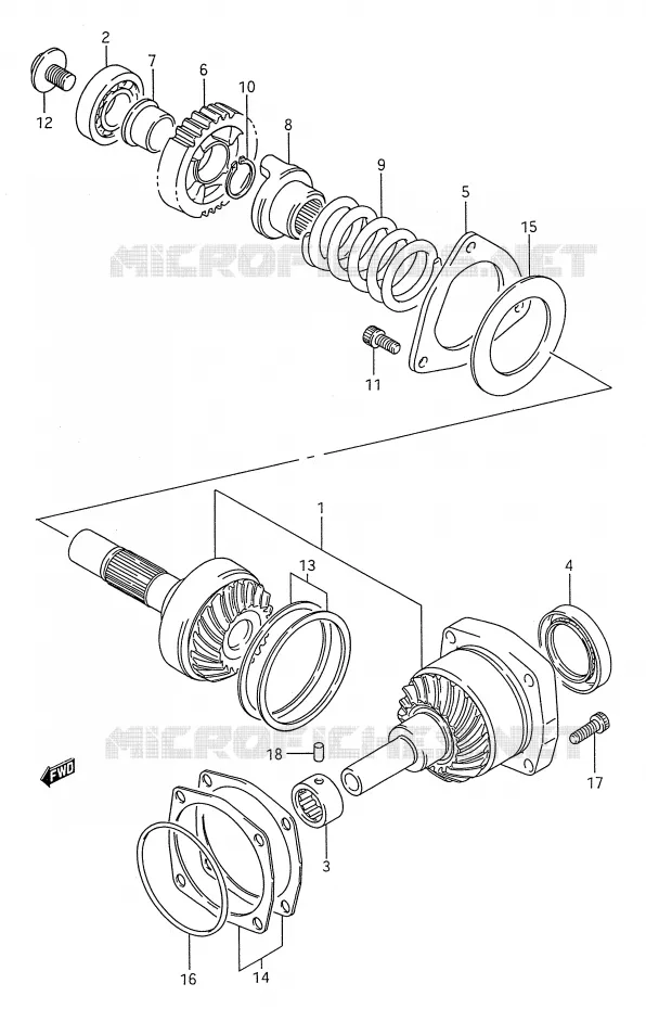 DRIVESHAFT Suzuki MOTO 1400 INTRUDER 1994  VS1400GLPR(E28)