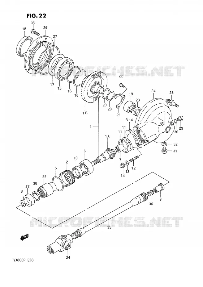 DRIVESHAFT Suzuki MOTO 800 VX 1993  VX800P(E28)