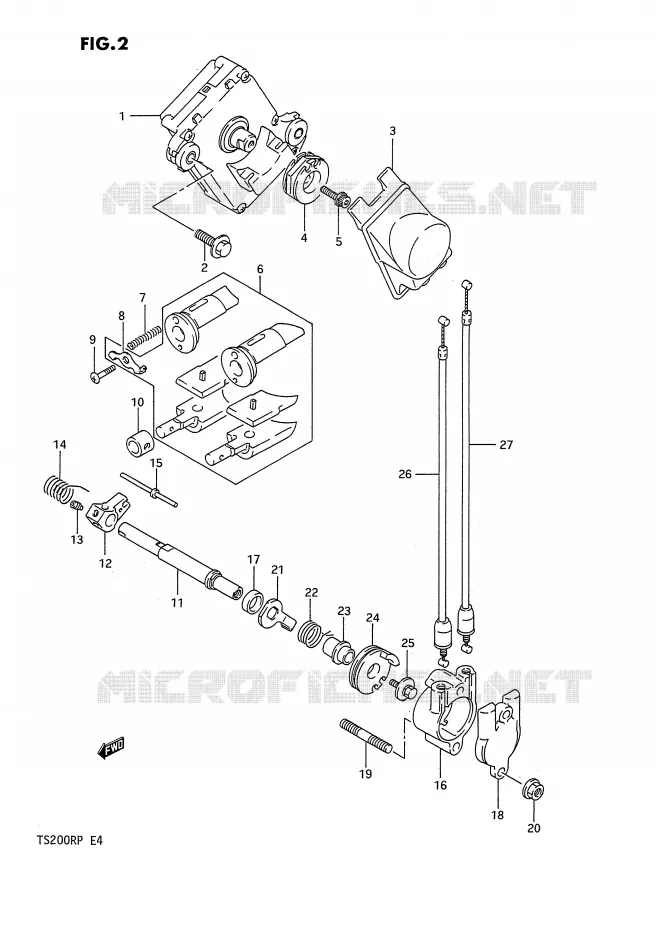 EXHAUST VALVE (~E.NO.110942) Suzuki MOTO 200 TS-R 1992  TS200RN(E4)