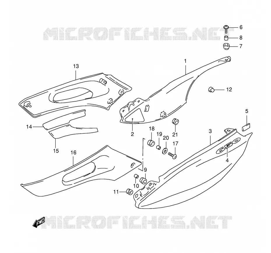 FAIRING (MODEL W) Suzuki MOTO 650 FREEWIND 2000  XF650Y(E2)