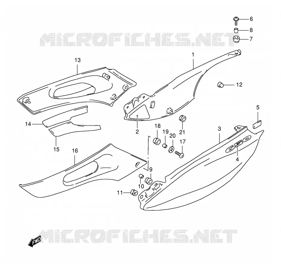 FAIRING (MODEL X) Suzuki MOTO 650 FREEWIND 1998  XF650UW(E2)
