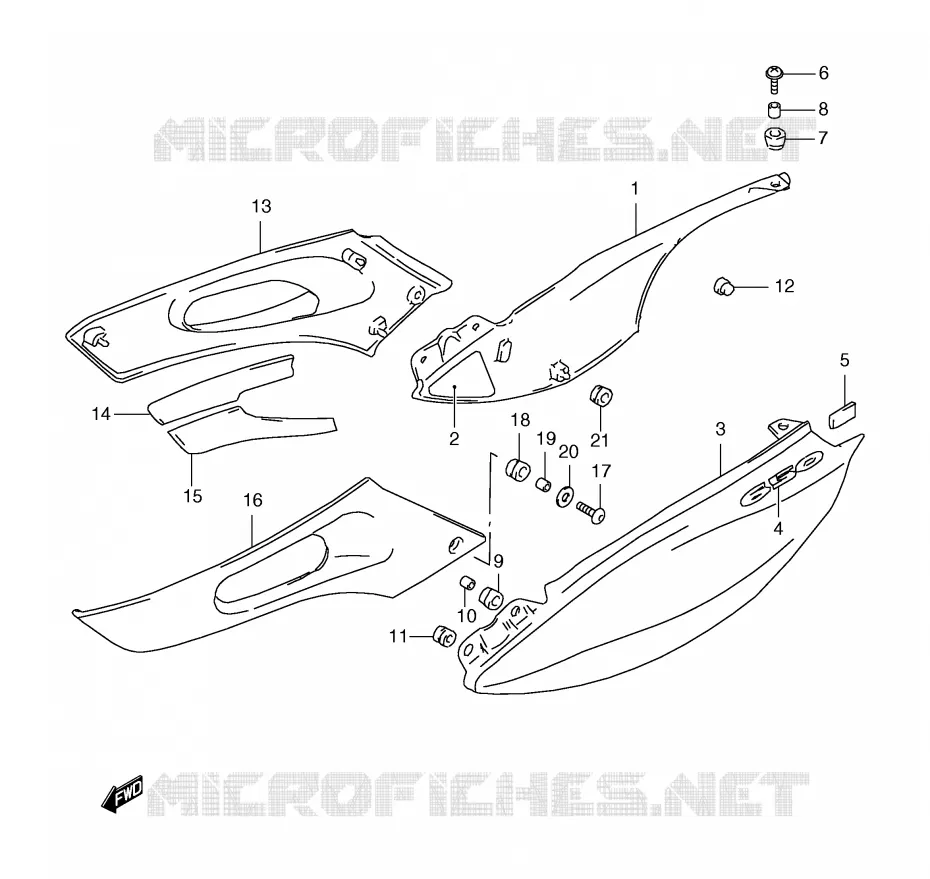 FAIRING (MODEL Y) Suzuki MOTO 650 FREEWIND 2001  XF650K1(E2)