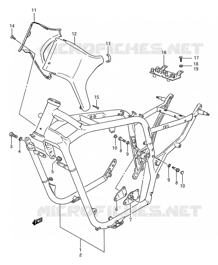 FRAME Suzuki MOTO 1400 INTRUDER 1994  VS1400GLPR(E28)