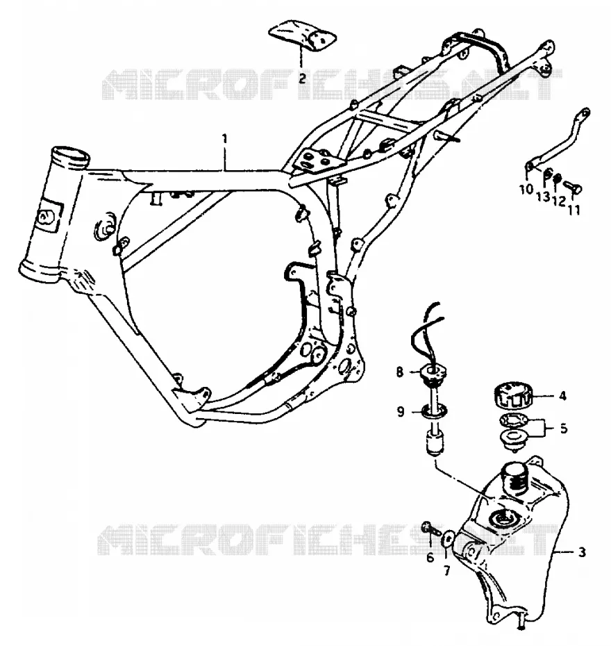 FRAME Suzuki MOTO 50 ZR 1999  ZR50KX(X)