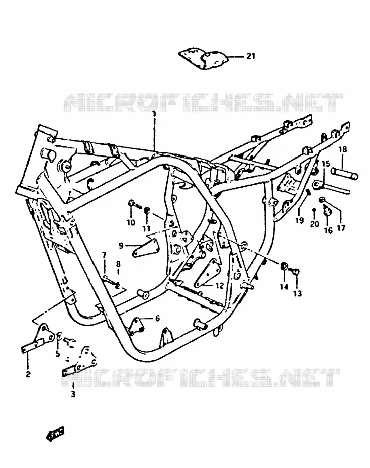 FRAME Suzuki MOTO 650 XN85-T 1983  XN85D