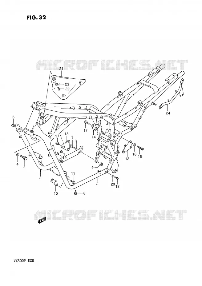 FRAME Suzuki MOTO 800 VX 1991  VX800M(E28)