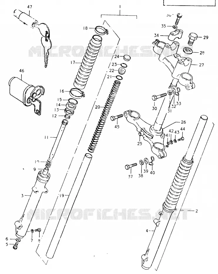 FRONT FORK Suzuki MOTO 125 TS-ER 1996  TS125ERT(T/X)