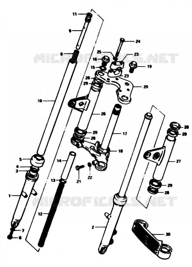 FRONT FORK Suzuki MOTO 50 ZR 1999  ZR50SLKX