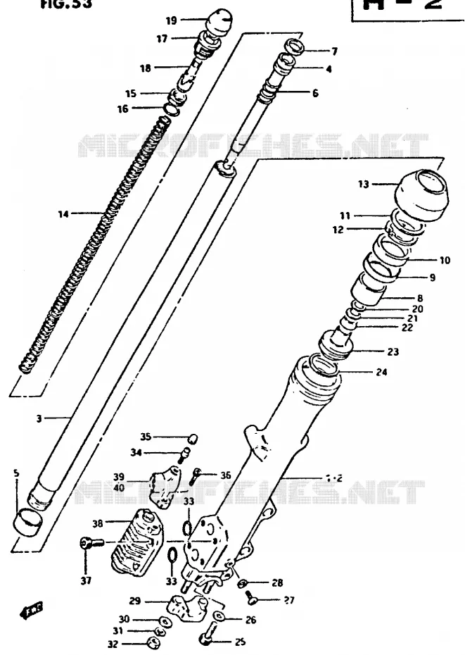 FRONT FORK Suzuki MOTO 650 XN85-T 1983  XN85D