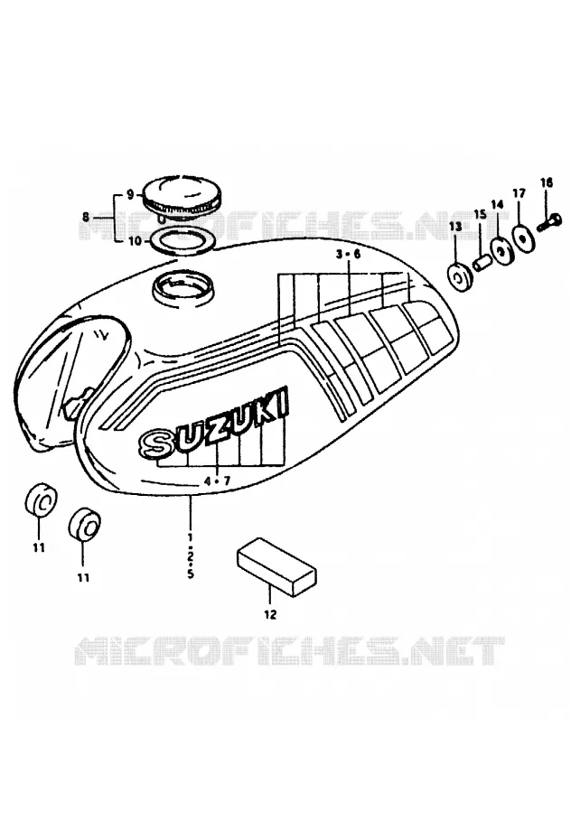 FUEL TANK Suzuki MOTO 50 ZR 1992  ZR50KEN