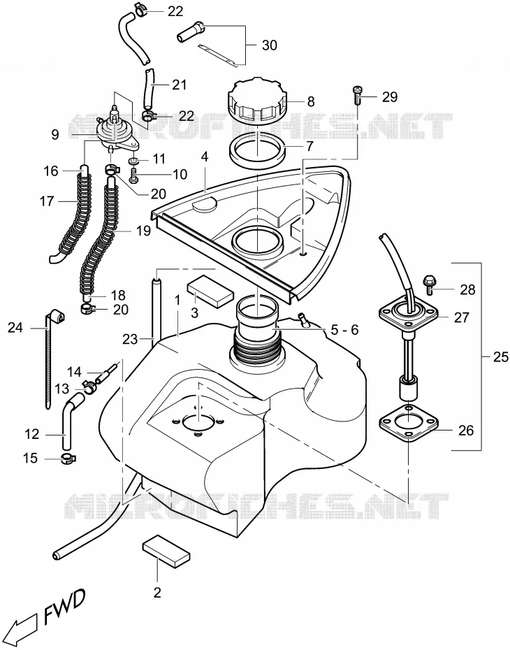 FUEL TANK Suzuki SCOOTER 50 ESTILETE 2000  UF50ZY