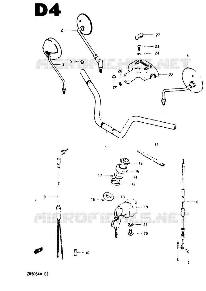 HANDLEBAR Suzuki MOTO 50 ZR 1984  ZR50SKE(E/H)