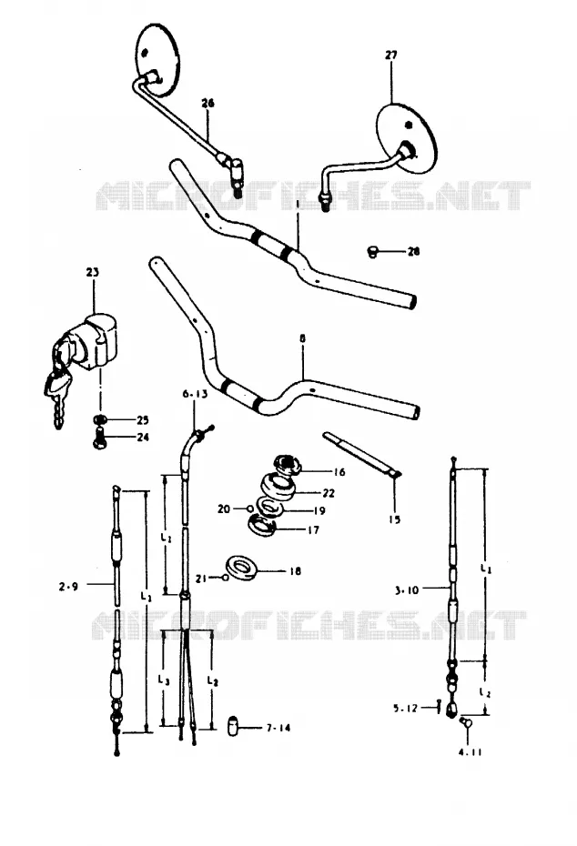 HANDLEBAR Suzuki MOTO 50 ZR 1992  ZR50KEN