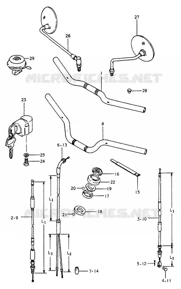 HANDLEBAR Suzuki MOTO 50 ZR 1999  ZR50KX(X)