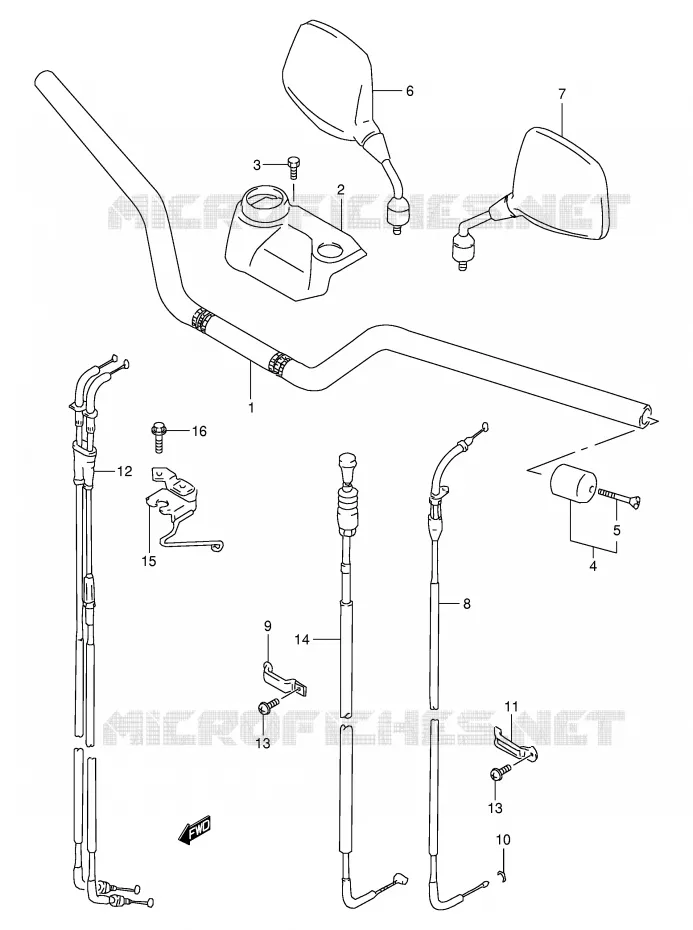 HANDLEBAR Suzuki MOTO 650 FREEWIND 2000  XF650Y(E2)