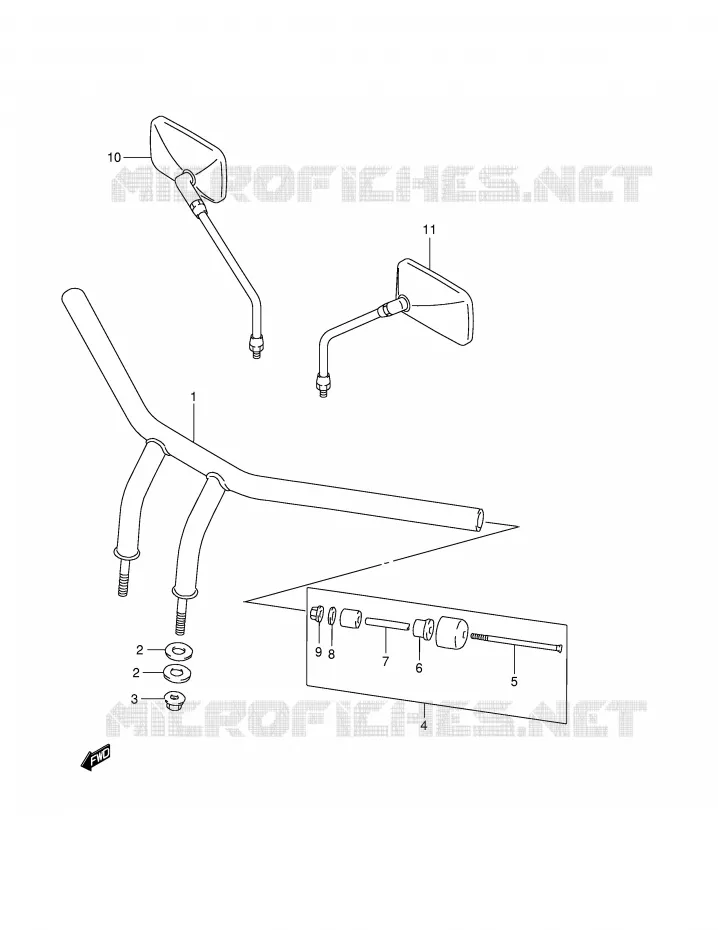 HANDLEBAR Suzuki MOTO 800 MARAUDER 2004  VZ800K4(E3/E28)