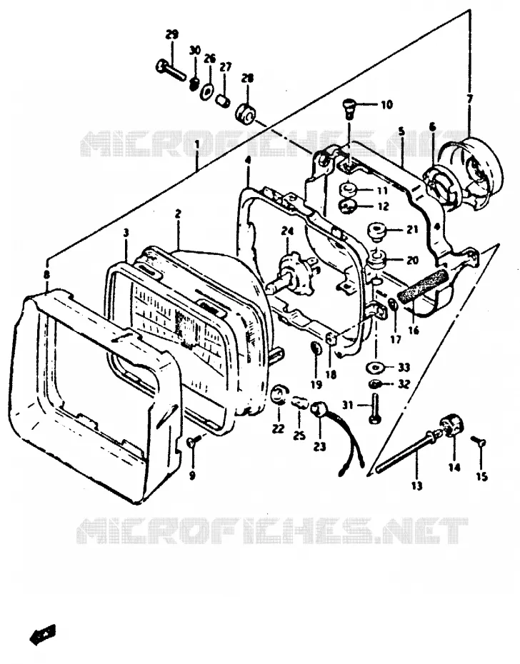 HEADLIGHT (E2) Suzuki MOTO 650 XN85-T 1983  XN85D