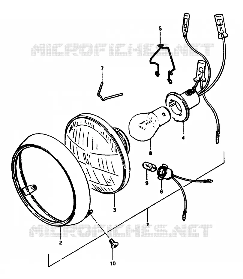 HEADLIGHT Suzuki MOTO 50 ZR 1999  ZR50SLKX