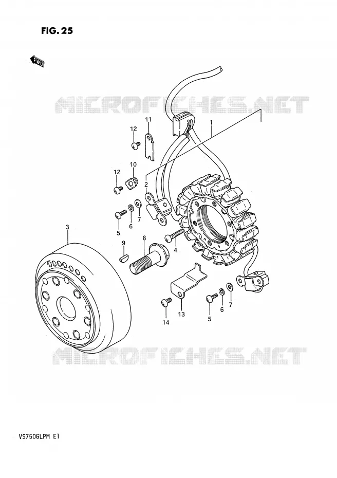 IGNITION Suzuki MOTO 750 INTRUDER 1990  VS750GLPL(E1)