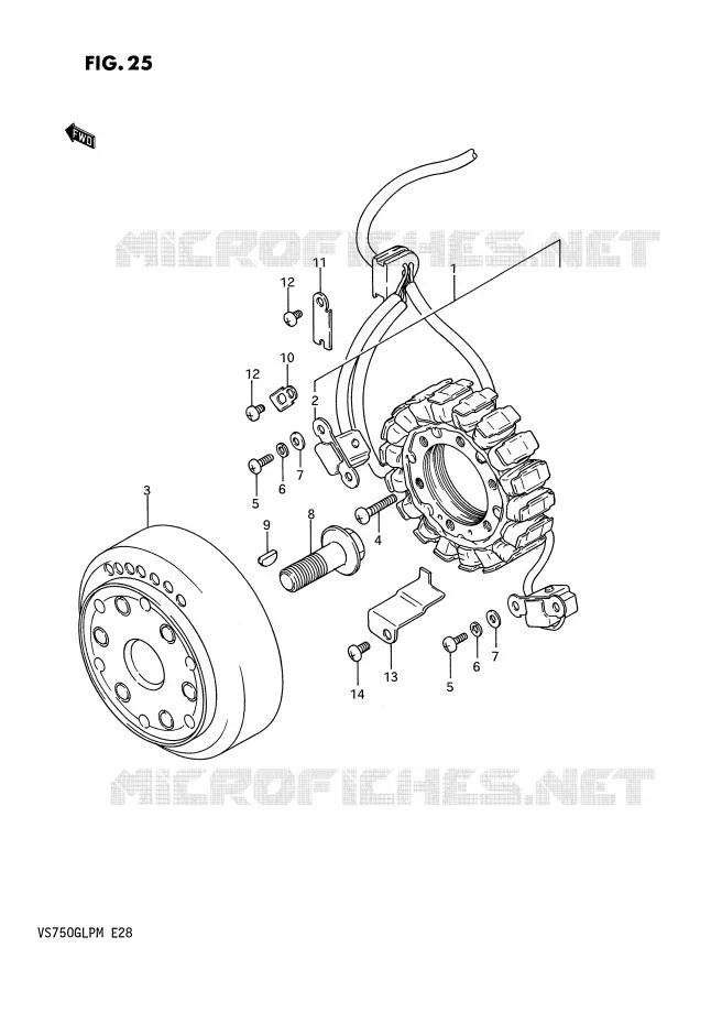 IGNITION Suzuki MOTO 750 INTRUDER 1991  VS750GLPM(E28)