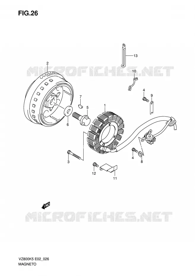 IGNITION Suzuki MOTO 800 MARAUDER 2007  VZ800K7(E2)