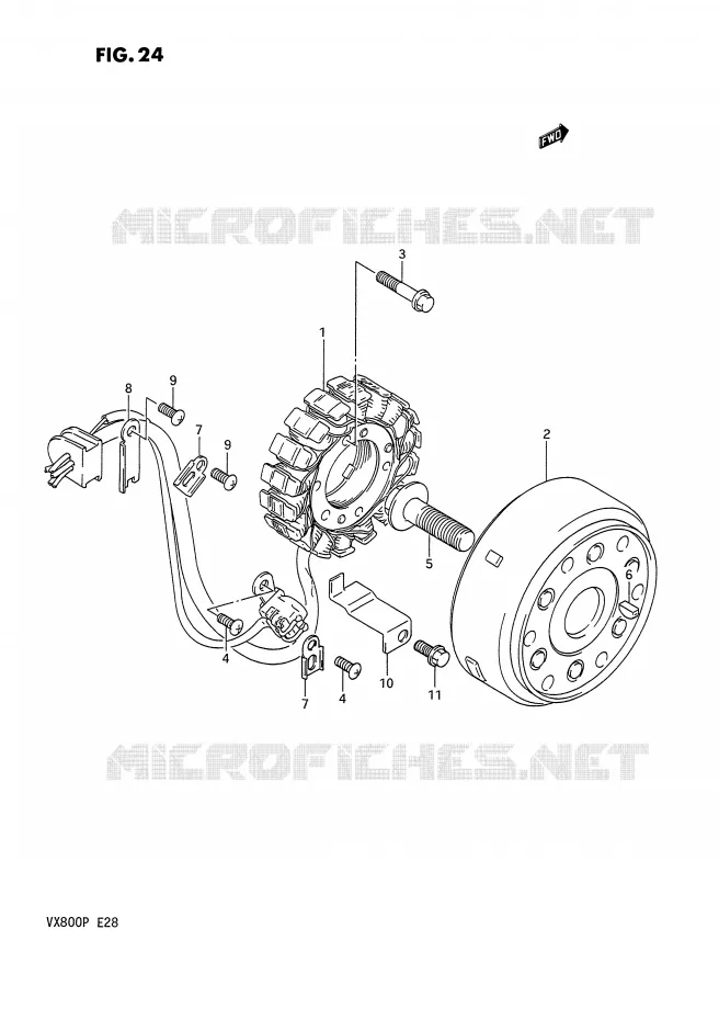IGNITION Suzuki MOTO 800 VX 1990  VX800L(E28)