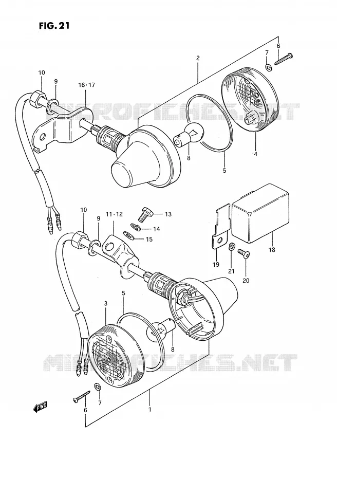 INDICATORS (E2) Suzuki MOTO 185 TS-ER 1992  TS185ERN(E24)