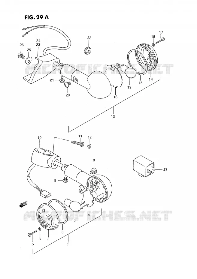 INDICATORS (MODEL S) Suzuki MOTO 1400 INTRUDER 1988  VS1400GLFJ(E2)