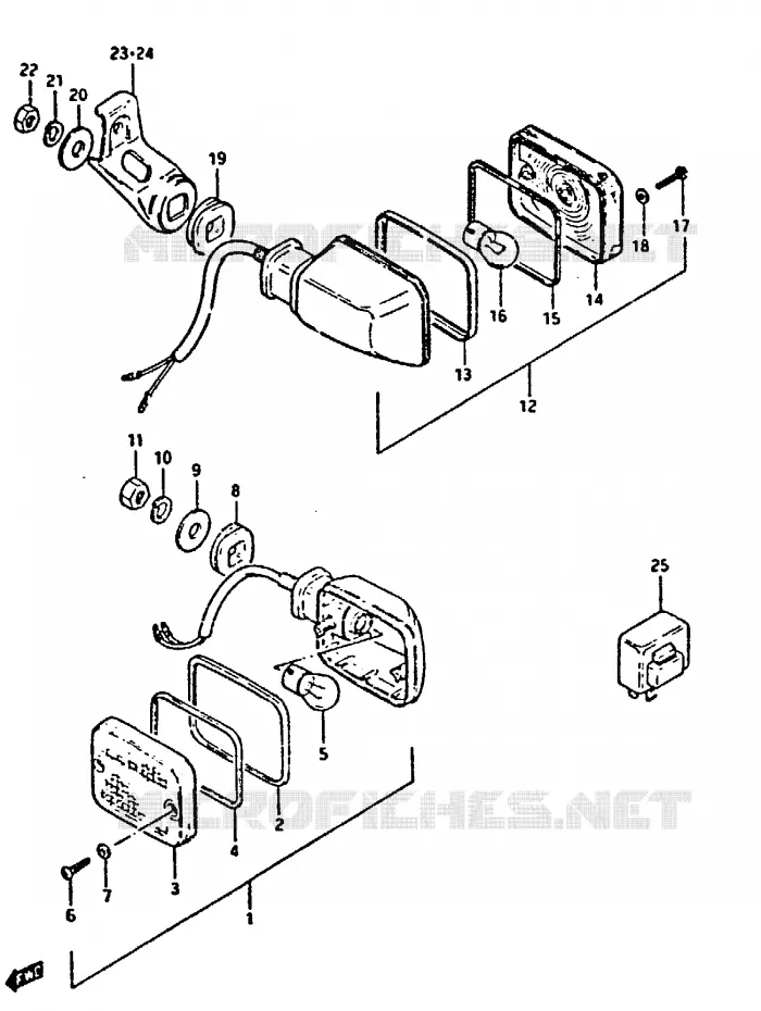 INDICATORS Suzuki MOTO 650 XN85-T 1983  XN85D