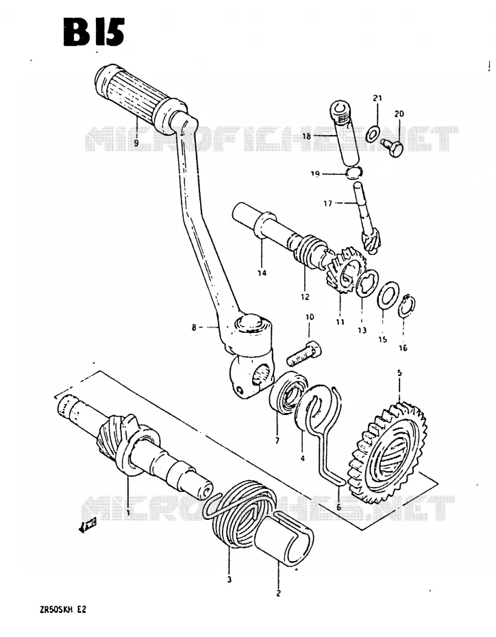 KICK STARTER Suzuki MOTO 50 ZR 1987  ZR50SKH(E/H)