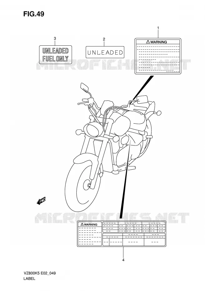 LABEL Suzuki MOTO 800 MARAUDER 2007  VZ800ZK7(E2)
