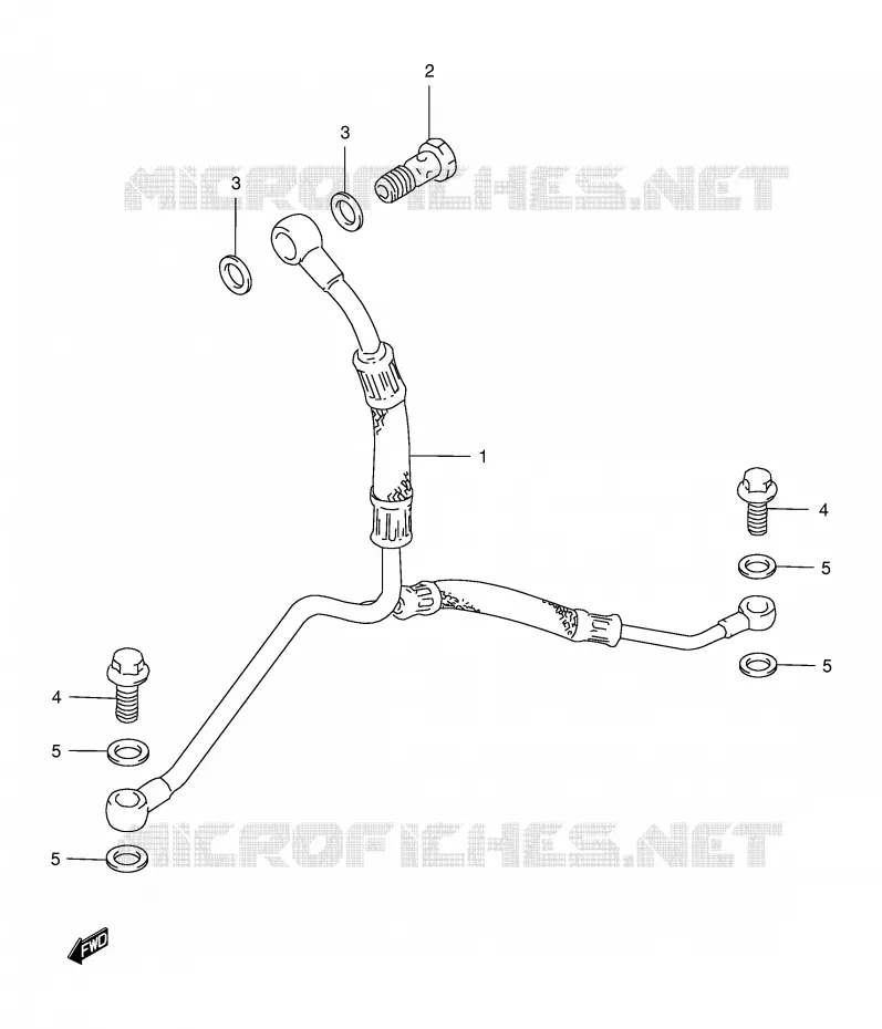 OIL PIPE Suzuki MOTO 650 FREEWIND 1997  XF650UV(E2)