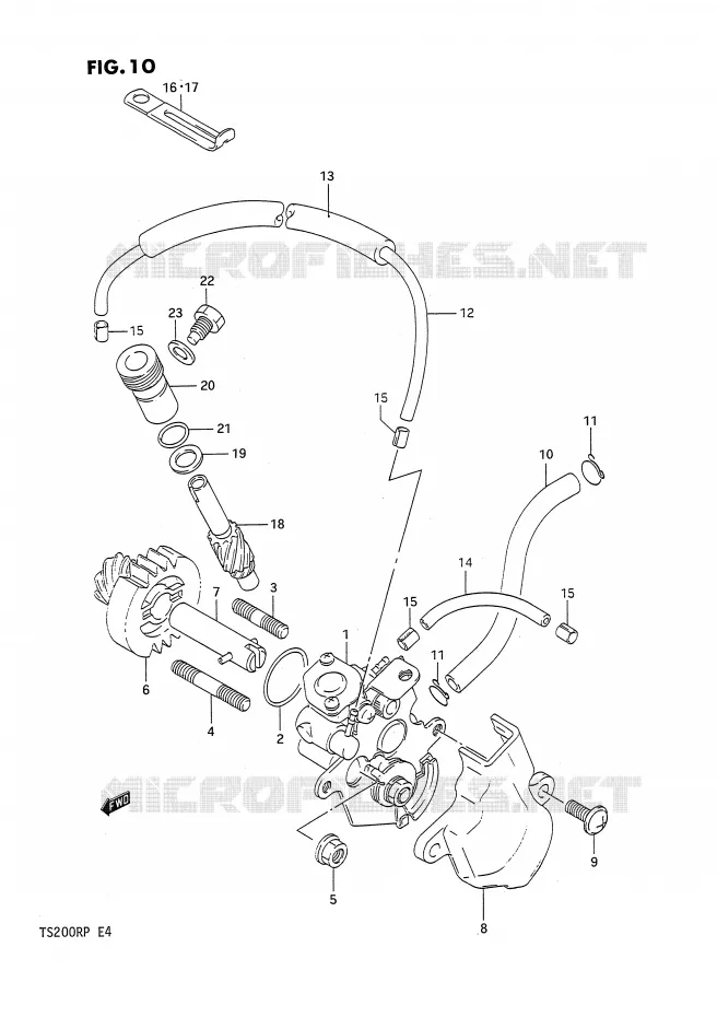 OIL PUMP Suzuki MOTO 200 TS-R 1991  TS200RM(E4)
