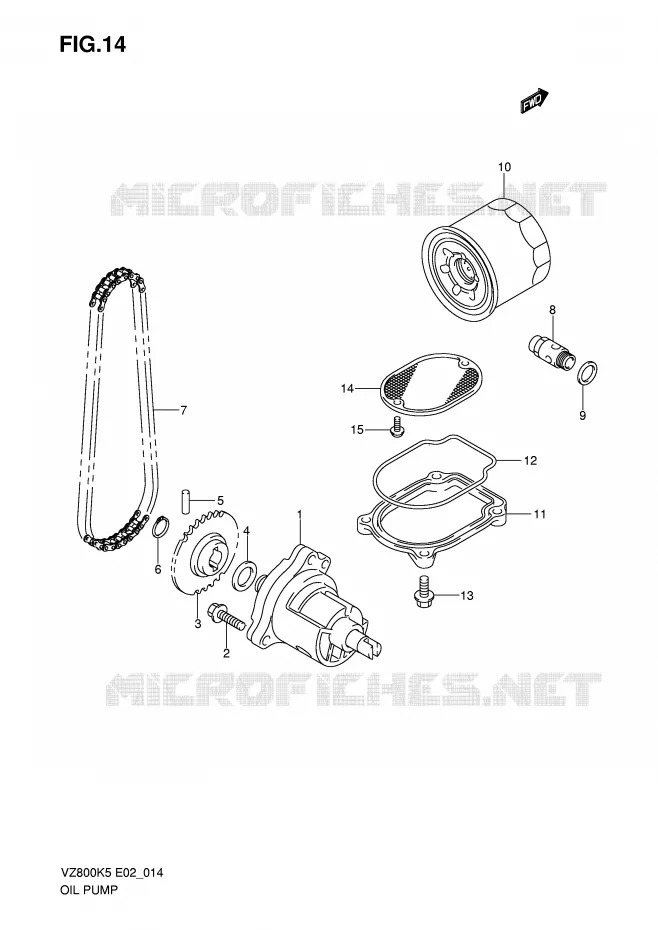 OIL PUMP Suzuki MOTO 800 MARAUDER 2007  VZ800K7(E2)