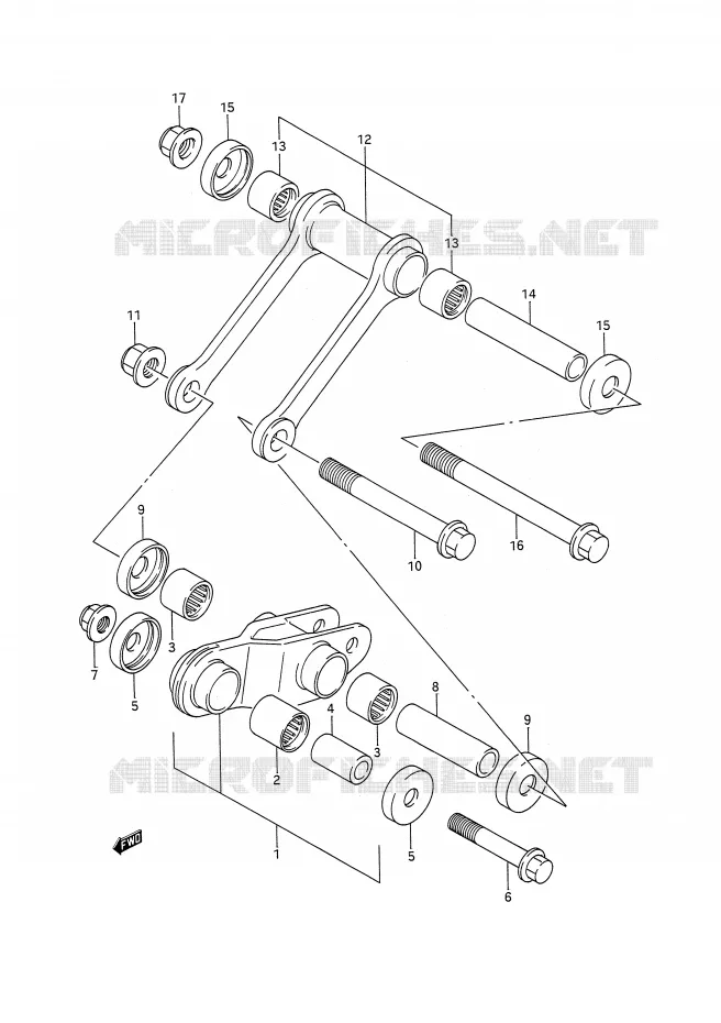 REAR CHSHION LEVER Suzuki MOTO 200 TS-R 1991  TS200RM(E28)
