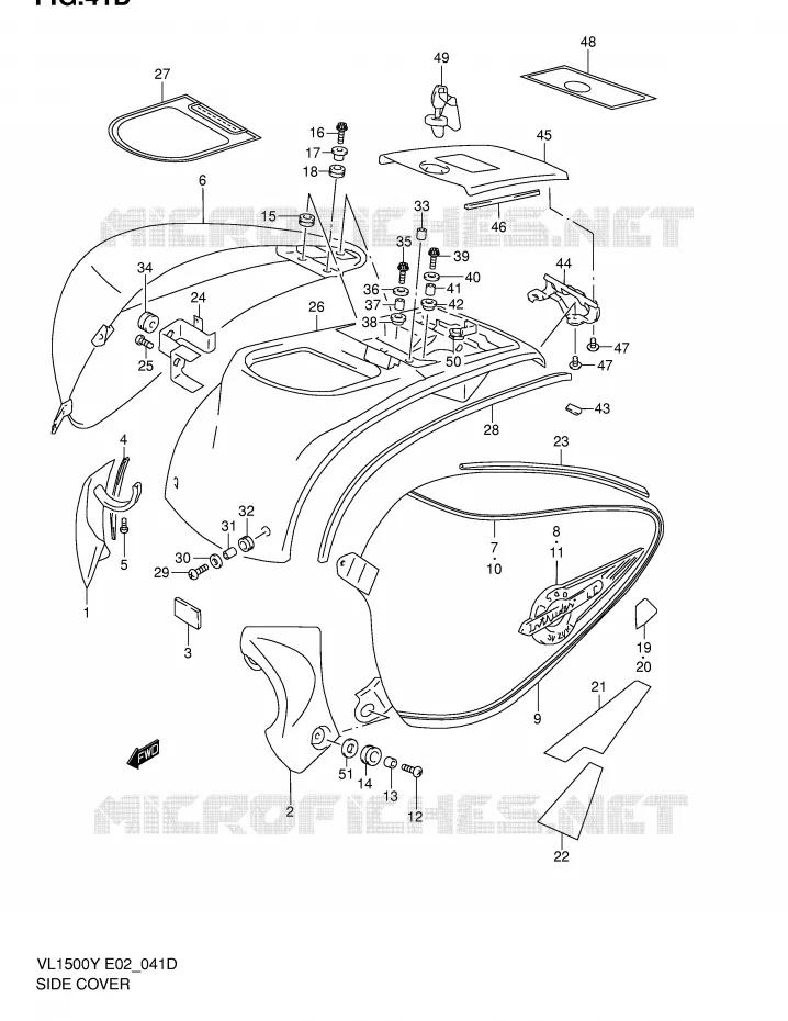 REAR FAIRING (MODEL K2) Suzuki MOTO 1500 INTRUDER 2004  VL1500K4(E2)