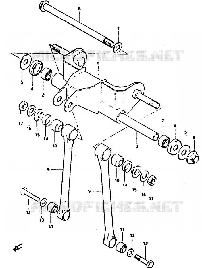 SHOCK ABSORBER LINKAGE Suzuki MOTO 650 XN85-T 1983  XN85D