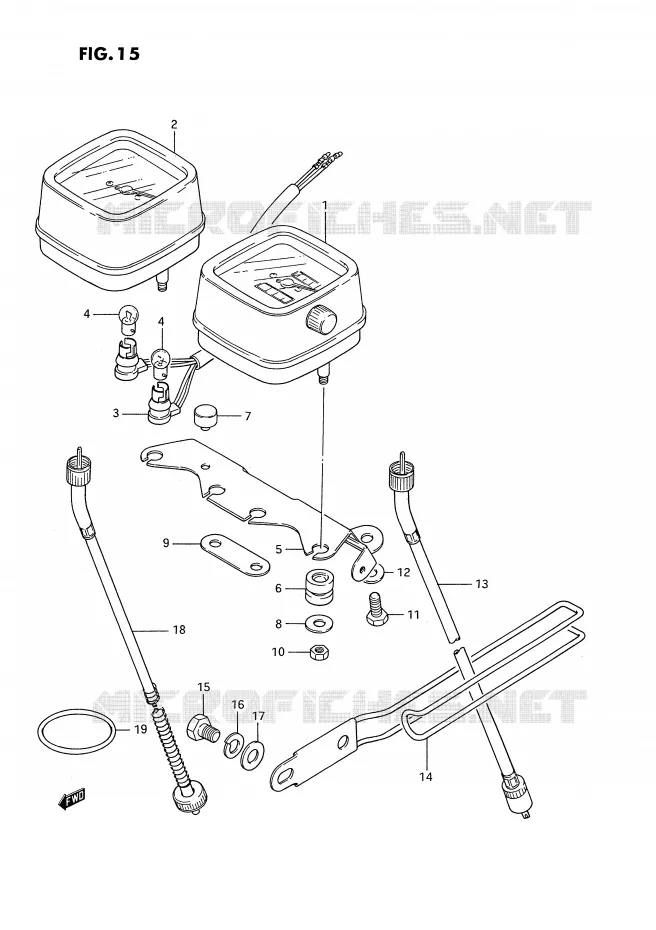 SPEEDOMETER (MODEL Z/K/P) Suzuki MOTO 185 TS-ER 1992  TS185ERN(E24)