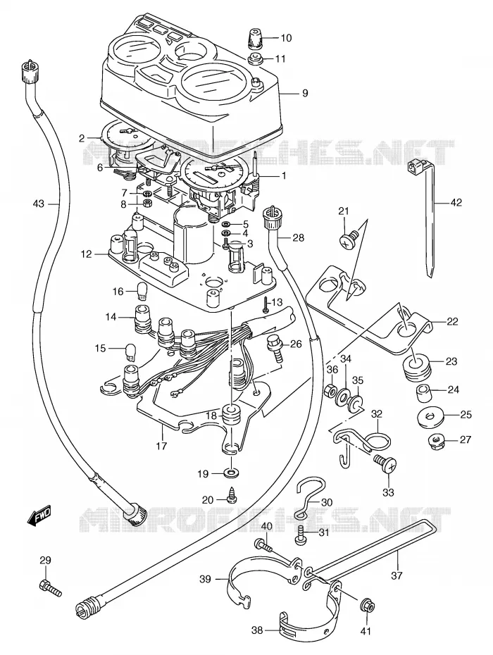 SPEEDOMETER Suzuki MOTO 125 TS-R 1991  TS125RM(E2)