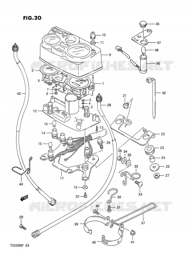 SPEEDOMETER Suzuki MOTO 200 TS-R 1993  TS200RP(E4)