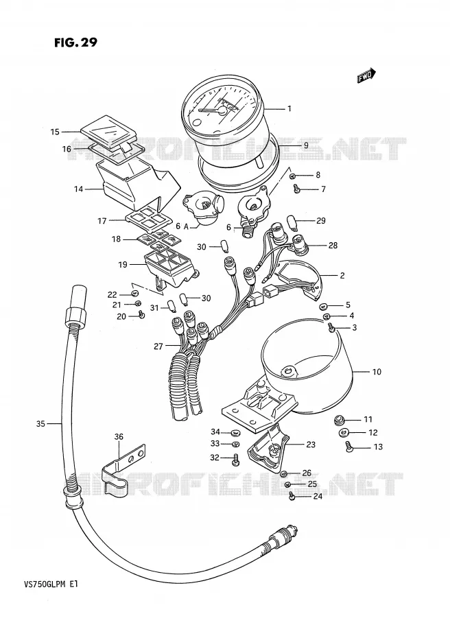 SPEEDOMETER Suzuki MOTO 750 INTRUDER 1991  VS750GLFM(E1)