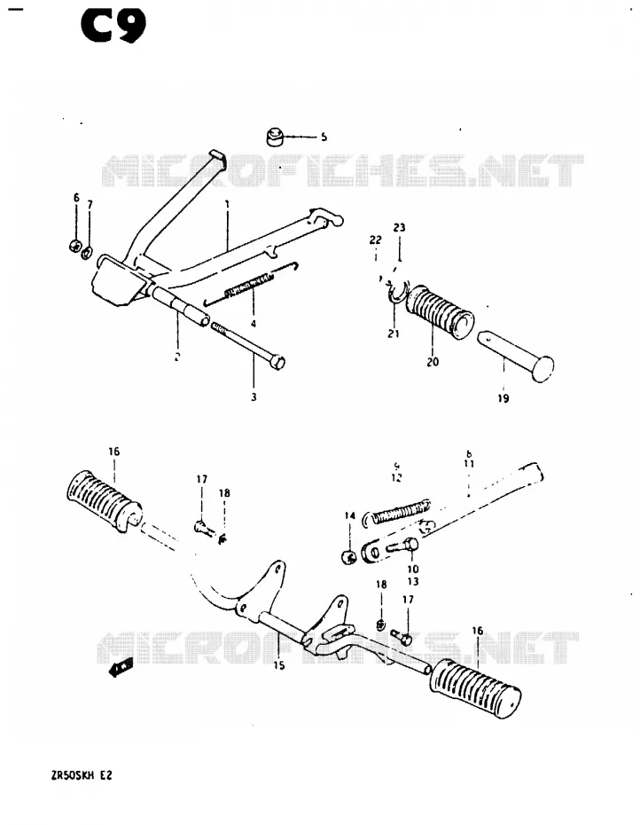 STAND Suzuki MOTO 50 ZR 1984  ZR50SKE(E/H)