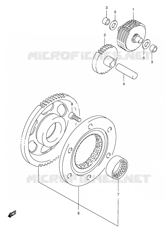 STARTER MOTOR CLUTCH Suzuki MOTO 650 FREEWIND 1999  XF650X(E2)