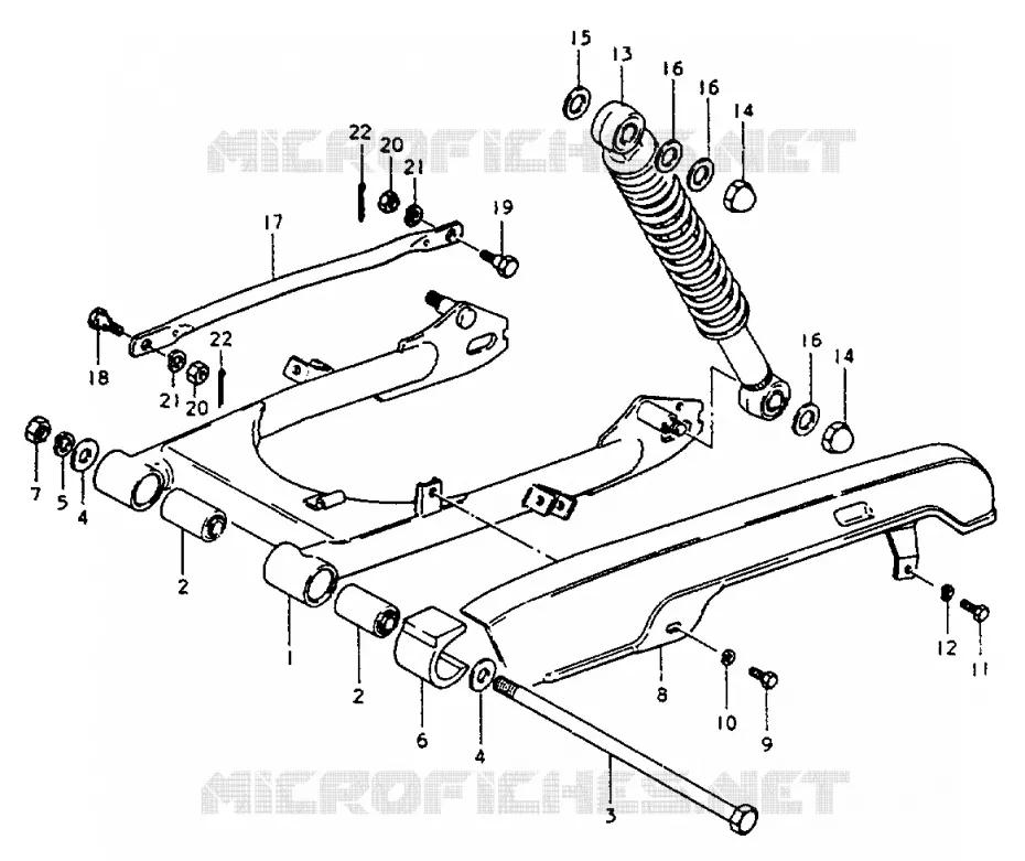 SWINGARM Suzuki MOTO 50 ZR 1999  ZR50KEX(X)