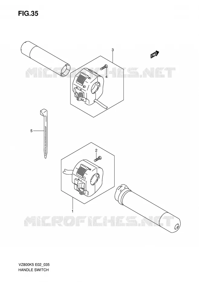 SWITCHES (MODEL K5/K6) Suzuki MOTO 800 MARAUDER 2009  VZ800ZK9(E2)