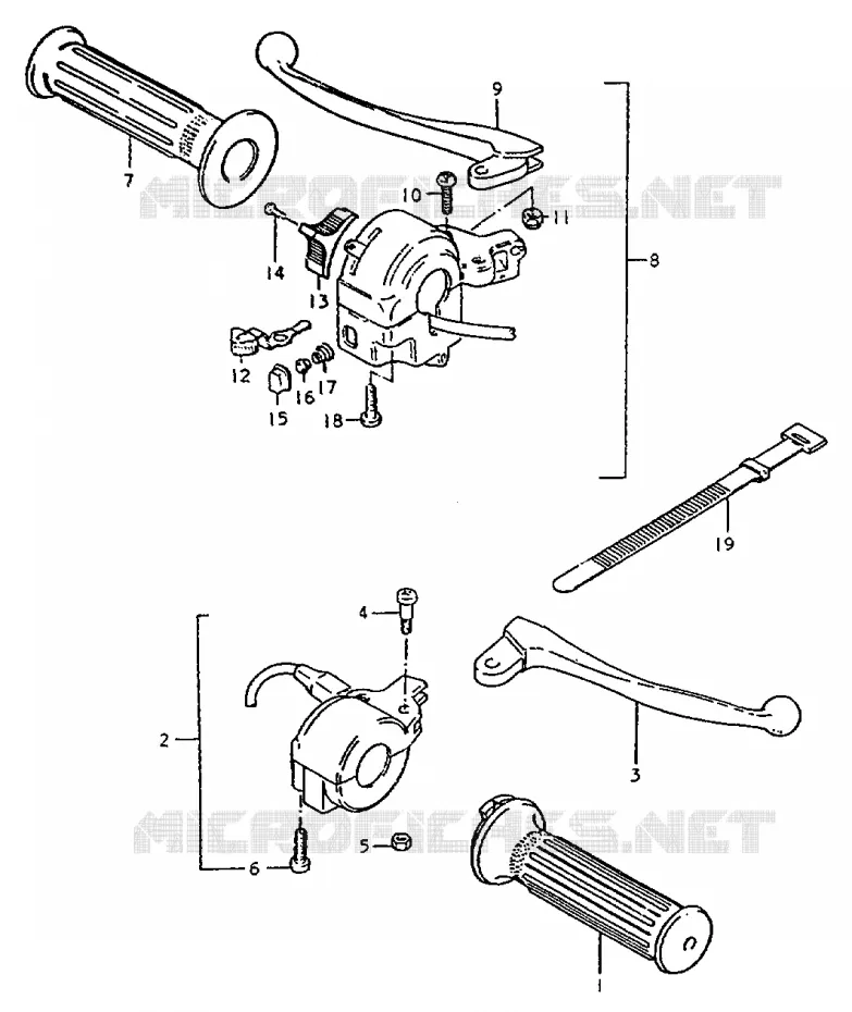 SWITCHES Suzuki MOTO 50 ZR 1999  ZR50KEX(X)