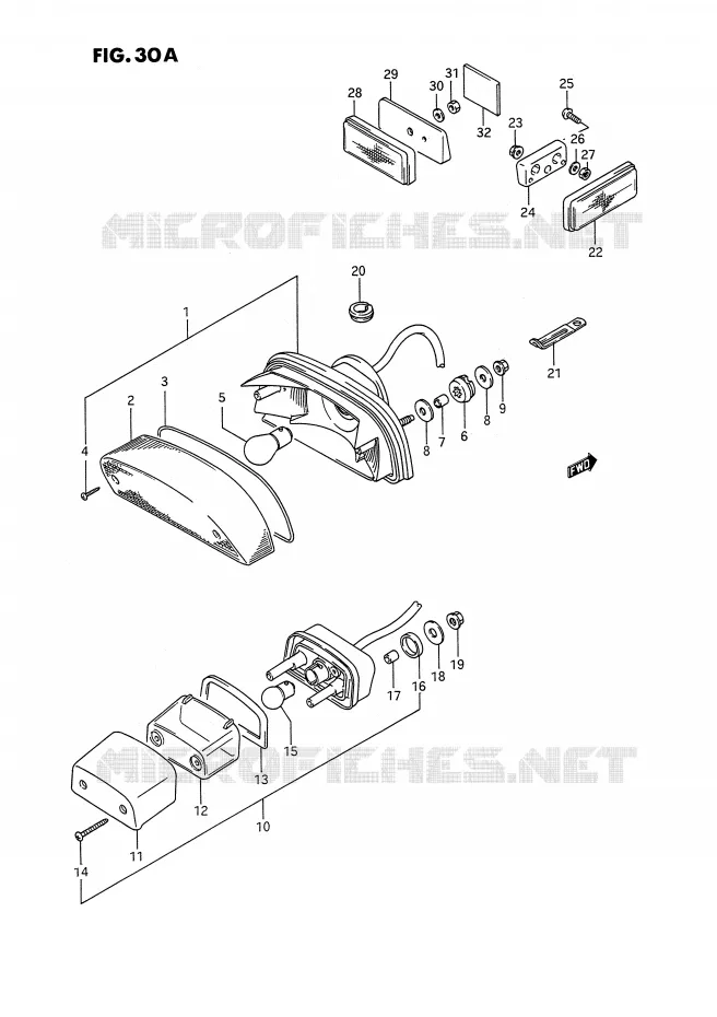 TAIL LIGHT (E1) Suzuki MOTO 1400 INTRUDER 1987  VS1400GLPH(E2)