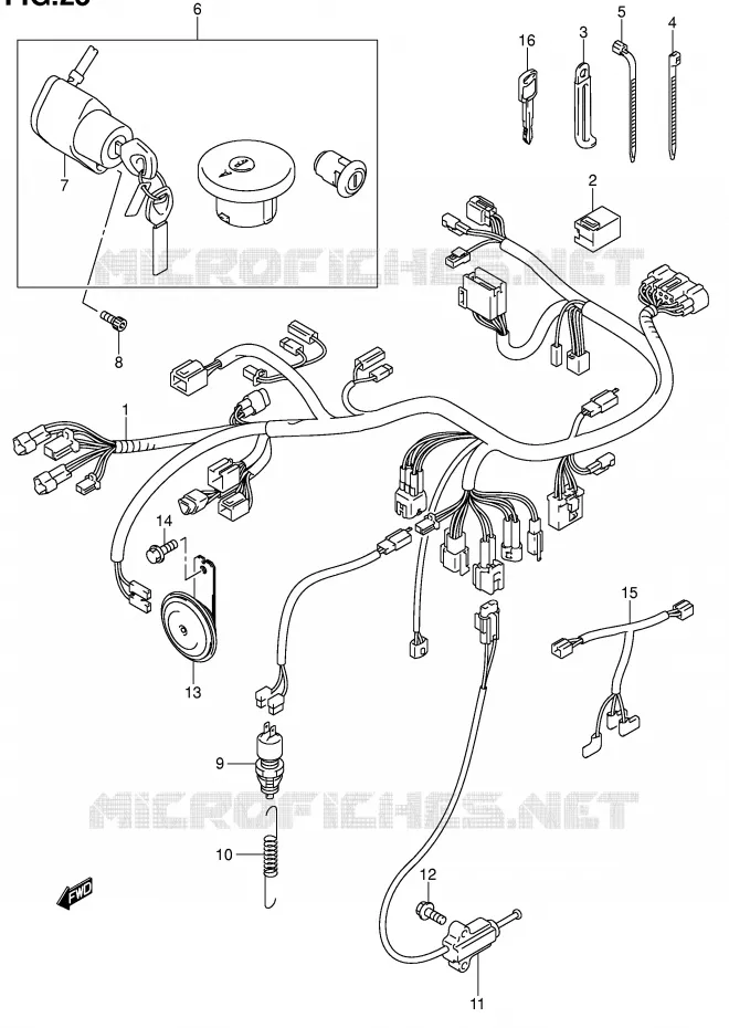 WIRING HARNESS Suzuki MOTO 125 INTRUDER 2006  VL125K6(E2)